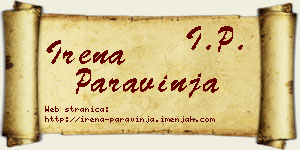 Irena Paravinja vizit kartica